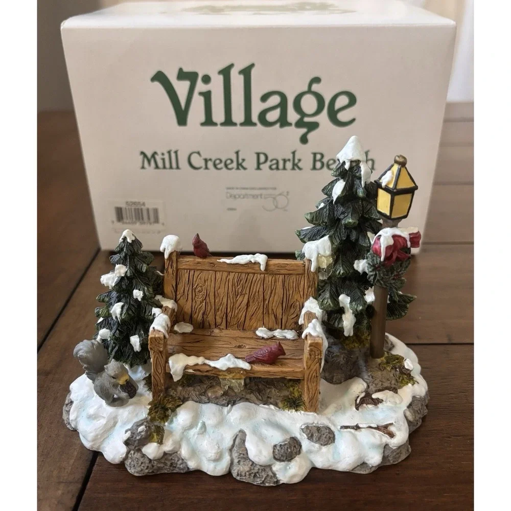 Dept 56 Village Accessory - Mill Creek Park Bench - #52654 - EUC WITH BOX